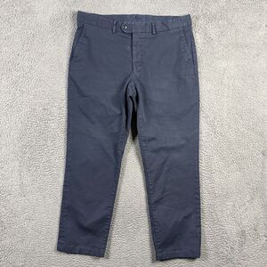 Suitsupply Pants Mens 34x28 Blue Slim Straight Fit Chino Stretch Preppy Casual